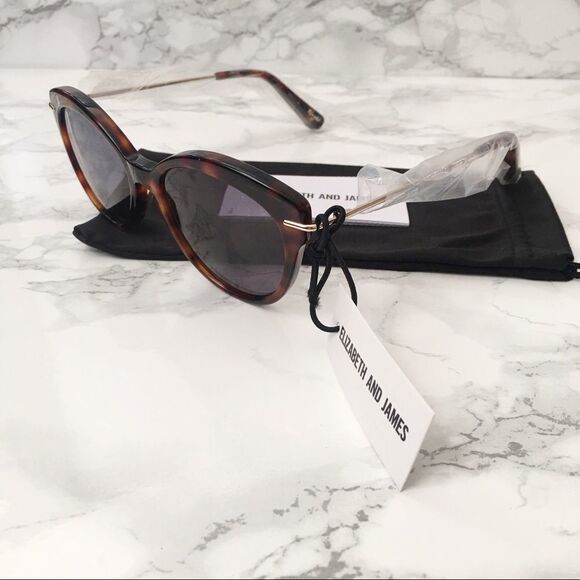 Elizabeth and James Accessories - ELIZABETH & JAMES Wright 53mm Cat Eye Tortoise Sunglasses